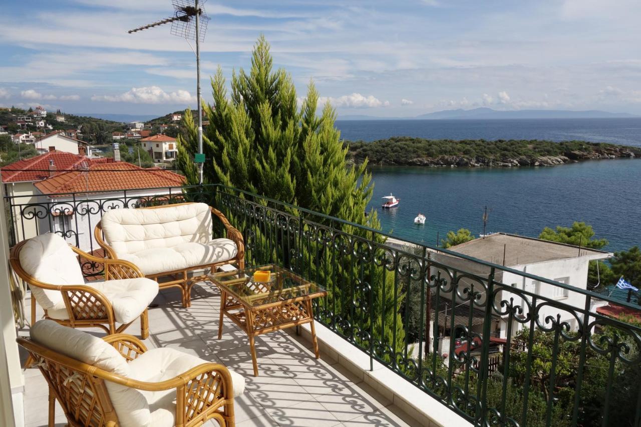 Beach Front House With View Marathos  المظهر الخارجي الصورة