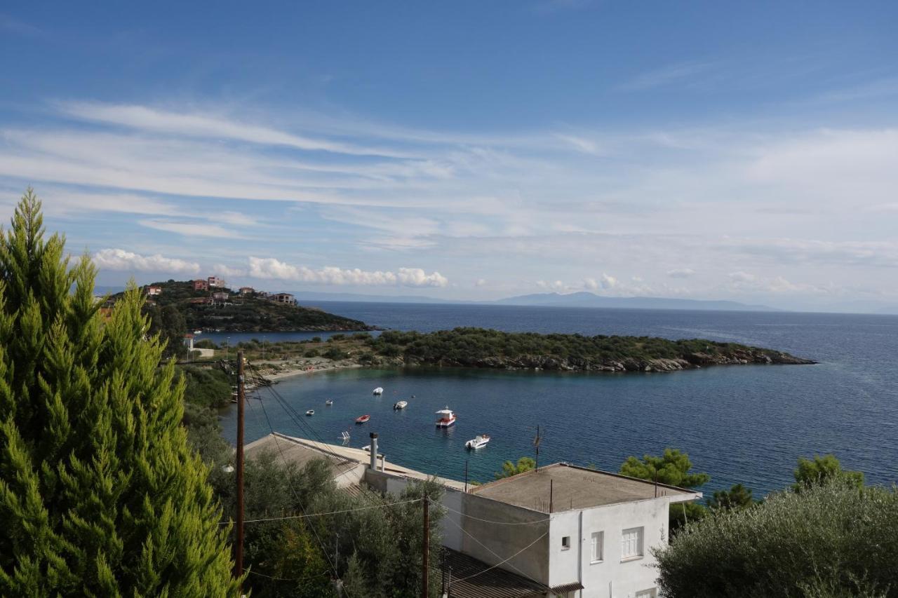 Beach Front House With View Marathos  المظهر الخارجي الصورة